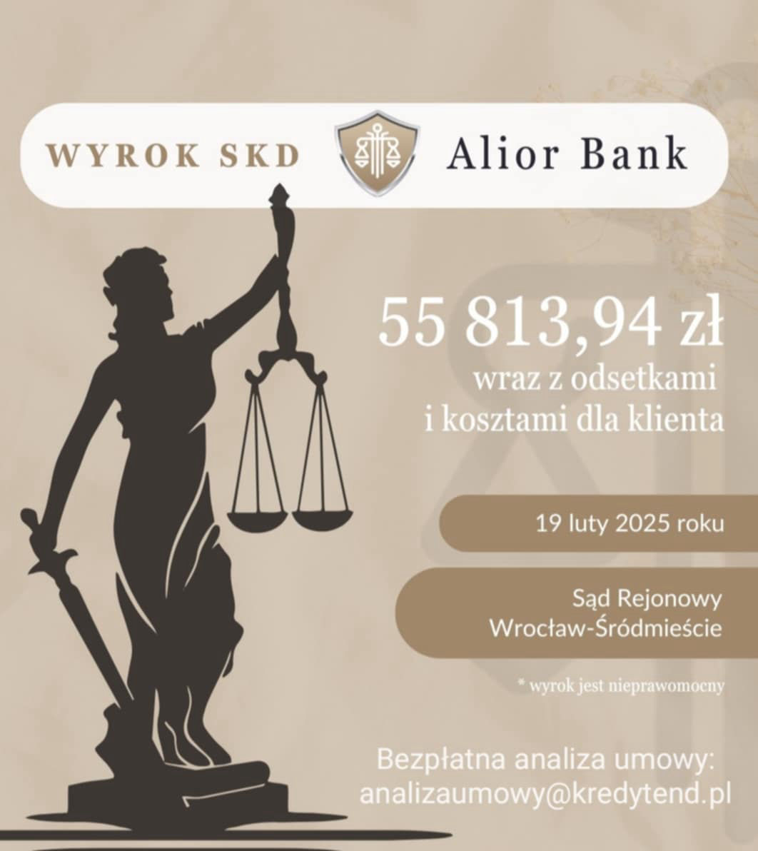 Wygrana Sankcja Kredytu Darmowego 19 luty 2025